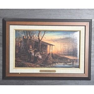 Terry Redlin Morning Retreat Framed Linen Print Certificate of Originality 18x13